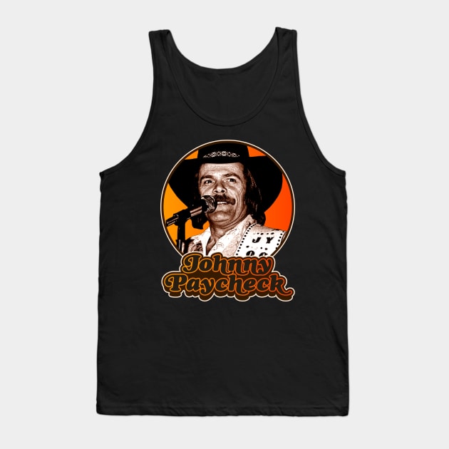 Retro Johnny Paycheck Tribute Tank Top by darklordpug